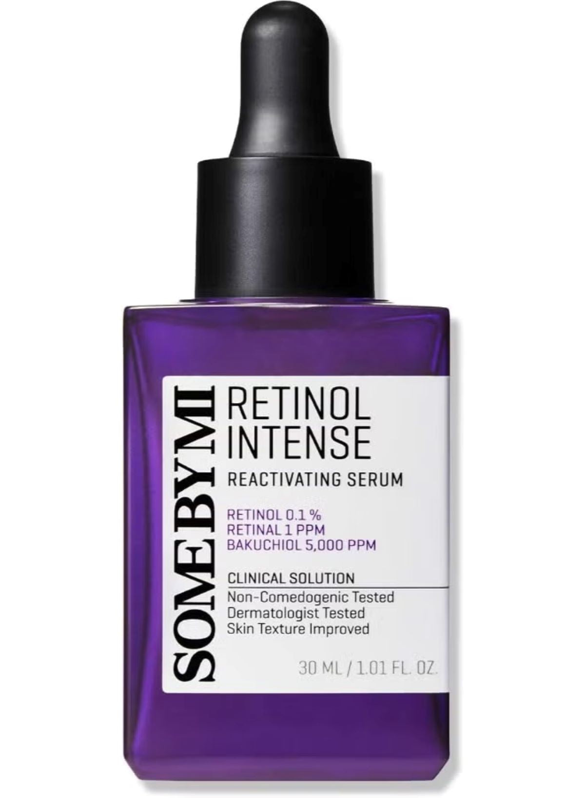 Some By Mi Retinol Intense Reactivating Serum – Anti-Aging, Wrinkle & Pore Care Treatment with Retinol, Retinal & Bakuchiol – 30ml