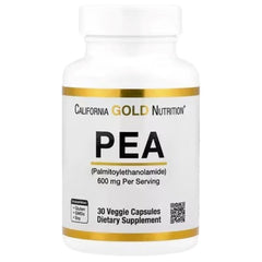 California Gold Nutrition PEA (Palmitoylethanolamide) 300 mg – 30 Veggie Capsules | Nerve Support & Anti-Inflammatory Formula