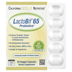 California Gold Nutrition LactoBif® Probiotics (5B / 30B / 65B / 100B CFU) – 30 / 60 Veg Capsules Gut & Immune Support