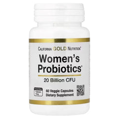 California Gold Nutrition Women’s Probiotics 20 Billion CFU – Bifidobacterium lactis, Lactobacillus acidophilus & Lactobacillus rhamnosus, 60 Veg Capsules