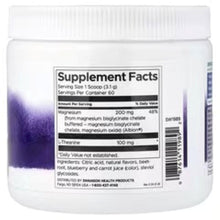 Supplement Facts panel on SWANSON Mellow Magnesium drink mix jar