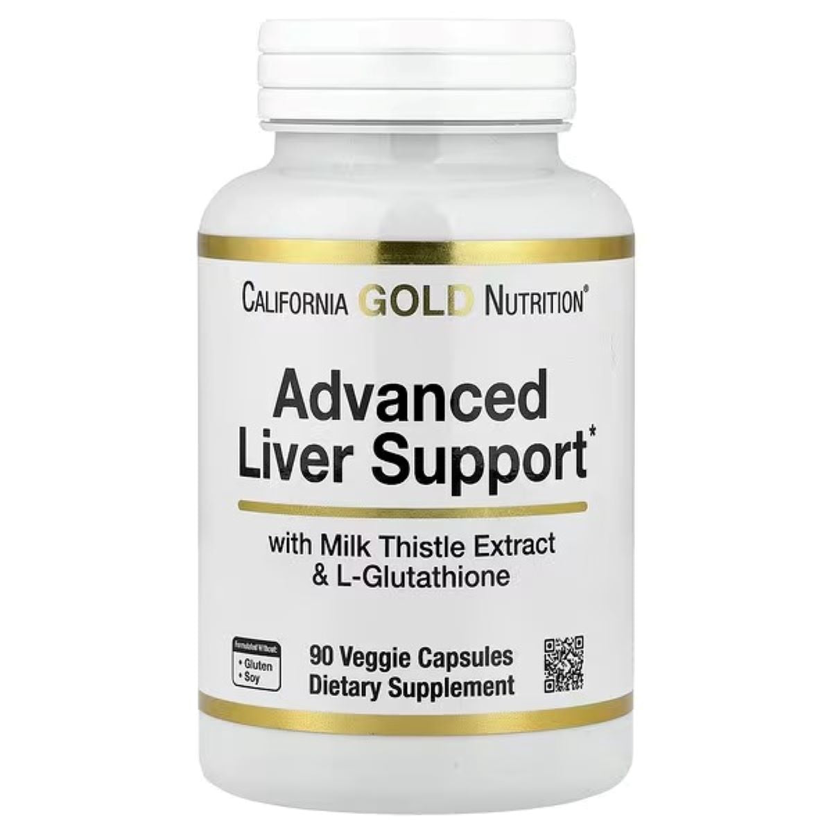 California Gold Nutrition Advanced Liver Support with Milk Thistle Extract, L-Glutathione, Alpha Lipoic Acid & Grape Seed Extract – 90 Veg Capsules