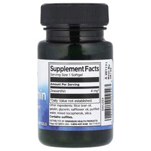 Zeaxanthin supplement bottle with Supplement Facts label and black screw cap