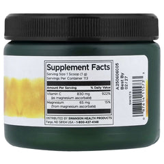 Swanson Vitamins Buffered C Powder Unflavoured 113g (4 oz) | Gentle Vitamin C Antioxidant Supplement