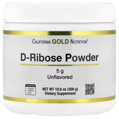 California Gold Nutrition D-Ribose Powder (Unflavoured) – 10.6 oz (300 g)