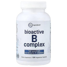 Bioactive B Complex dietary supplement bottle with white cap, front label