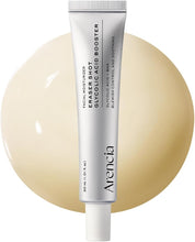 Exfoliating glycolic acid serum tube, white and silver, screw cap