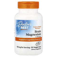 Doctor's Best, Brain Magnesium with Magtein®, 90 Veggie Caps (50 mg per Capsule)