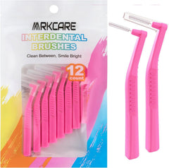 Interdental Brush 0.4 mm — Soft Dental Brushes for Teeth Cleaning, Anti Bacterial Brace Brushes, Plaque & Food Removal Between Teeth, Gum Care Tooth Picks — 12 Pack