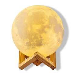 3D Moon Night Lamp: Rechargeable with 7 Color Options - Mumzar.com