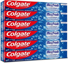 Colgate MaxFresh blue toothpaste multipack box with cooling crystals