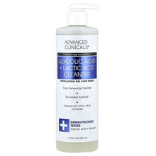 Advanced Clinicals, Glycolic Acid + Lactic Acid Cleanser, 11.75 fl oz (347 ml)