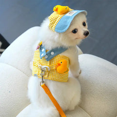 3 Pcs Cartoon Duck Frog Dog Harness and Leash Set