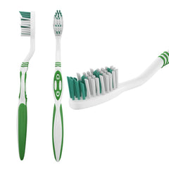 SIGNAL Triple Protection Toothbrush, Cleans Teeth & Massages Gums, Medium, Gentle Plaque Removal, 1 PC (Assorted)