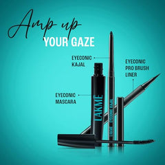 LAKMÉ Eyeconic Black Kajal, Matte Kohl Liner in a Twist Up Pencil - Waterproof, Smudge Proof & Long Lasting Eye Makeup, 0.35 g
