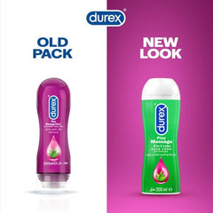 Durex Play Massage 2 in 1 Lubricant, Aloevera Soothing - 200 ml (Pack may vary)