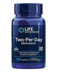 Life Extension Two-Per-Day with Vitamin B6, B12, C, E, D3, Magnesium & Zinc High Potency with Over 25 Multivitamins and Mineral Extracts Gluten Free & Non-GMO, 120 Capsules
