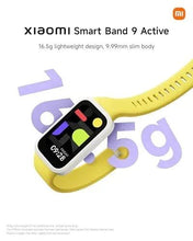 Yellow fitness tracker with rectangular display and band ventilation holes