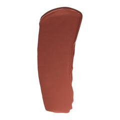 Swatch of Bourjois Rouge Velvet Lipstick in rich brown matte shade on white background