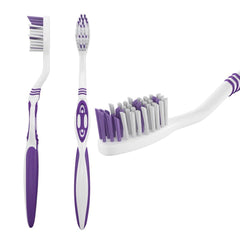 SIGNAL Triple Protection Toothbrush, Cleans Teeth & Massages Gums, Medium, Gentle Plaque Removal, 1 PC (Assorted)