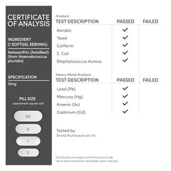 Double Wood Supplements Astaxanthin 12mg Max Strength (AstaReal: Natural Patented Astaxanthin with 70+ Human Clinical Trials - World's Most Studied Brand) Grown, Harvested, and Made in The USA