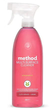 Pink grapefruit multi-surface cleaner bottle with spray trigger, method branding