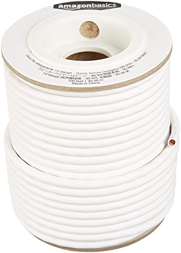 Cable de audio para altavoz AmazonBasics de calibre 14 (cobre 99,9 % libre de oxígeno), 30,5 m
