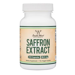 Double Wood Supplements DW Saffron | 210 Saffron Capsules - 88.5mg Safron Extract per Serving | High Strength Safron| Non-GMO & Gluten Free | (210 Capsules)