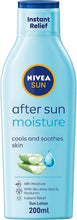 NIVEA SUN after sun moisturizing lotion bottle with blue cap, 200 ml