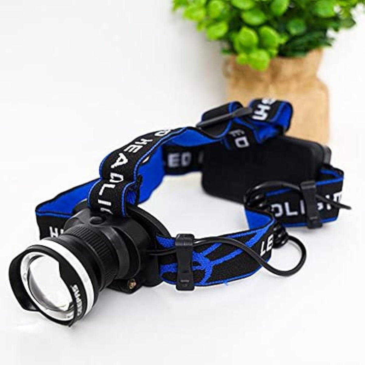 Geepas Rechargeable Led Head Lamp - 1500 Mah Battery with 4-6 hours Working | 3 Modes Bicycle Camping Head Torch Light led Head Lamp & Emergency Lights