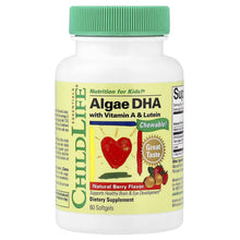 ChildLife Essentials, Algae DHA with Vitamin A & Lutein, Natural Berry, 60 Capsules