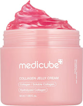 medicube Collagen Jelly Cream pink jar with swirl of jelly cream on top