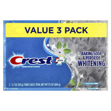 Crest, Plus, Fluoride Anticavity Toothpaste, Bicarbonate of Soda & Peroxide Whitening, Fresh Mint, 3 Pack, 5.7 oz (161 g) Each
