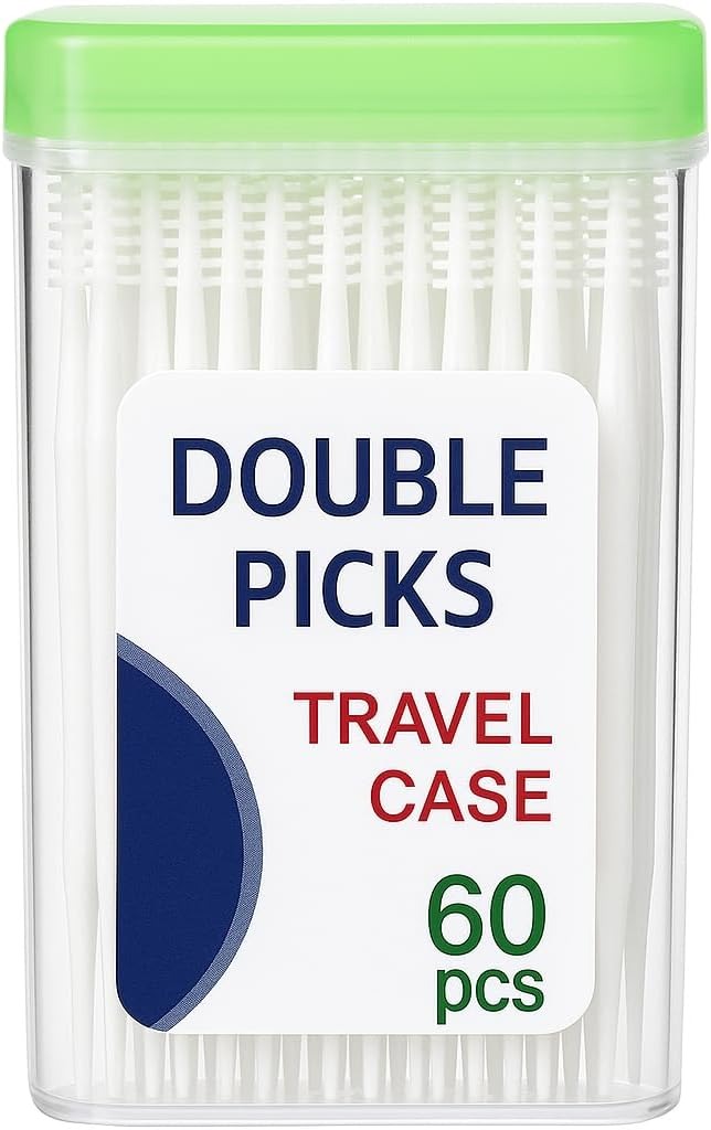 Fitto Double Toothpicks 60Pcs/Card, Toothpick Set for Dining, Serving, and Events