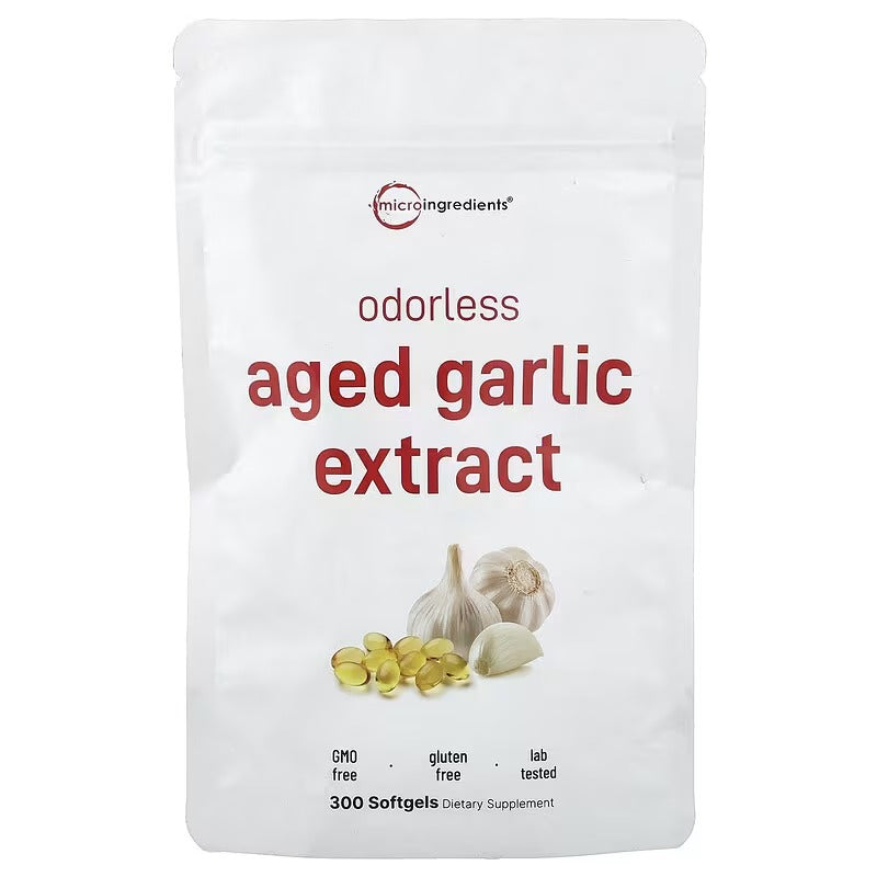 Micro Ingredients, Odourless Aged Garlic, 300 Softgels (3,750 mg per Softgel)