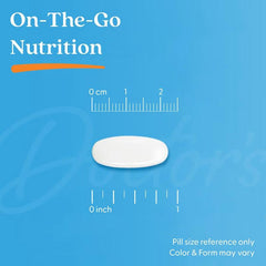White round supplement tablet for on-the-go dosing