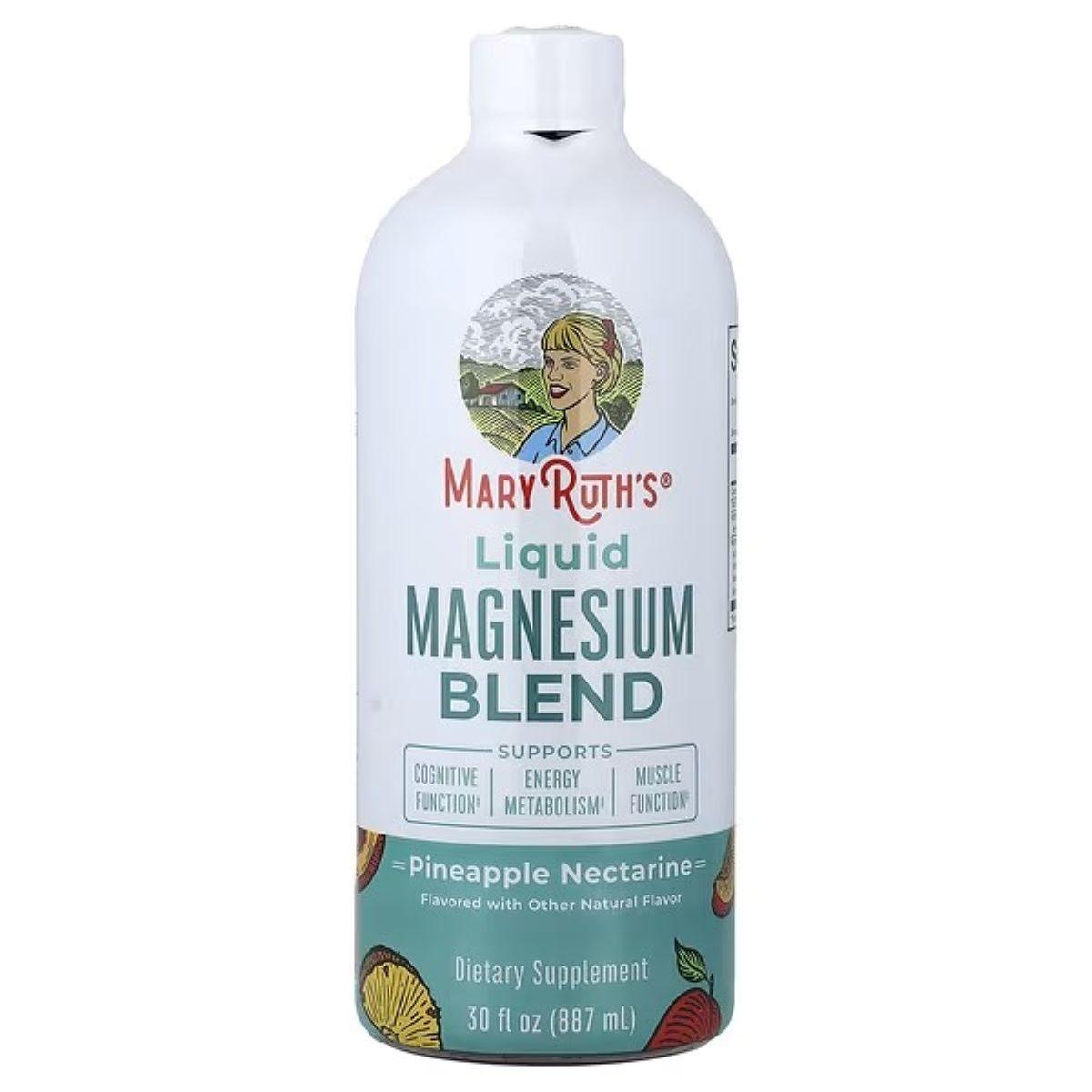 MaryRuth's Liquid Magnesium Blend – Pineapple Nectarine Flavor, Liquid Mineral Supplement, 30 fl oz (887 mL)