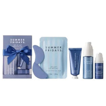 Jet Lag™ skincare mini set with gift box, mask sachet, and travel tubes & mist bottles