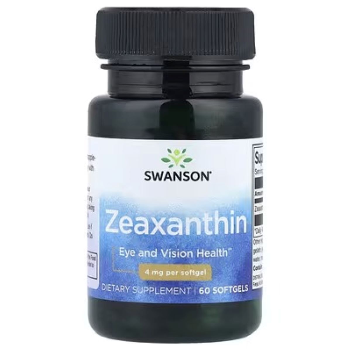 Swanson Vitamins Zeaxanthin 4 mg – 60 Softgels | Eye & Vision Health Antioxidant Supplement