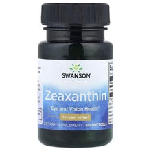 Swanson Zeaxanthin eye and vision health supplement bottle, 4 mg per softgel, 60