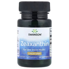 Swanson Vitamins Zeaxanthin 4 mg – 60 Softgels | Eye & Vision Health Antioxidant Supplement