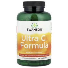 Swanson Ultra C Formula supplement bottle, front label for immune support