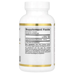 California Gold Nutrition خلاصة بذور العنب الفرنسية (Vitaflavan®) 100 ملجم – 120 كبسولة نباتية | مضاد للأكسدة وداعم للبشرة