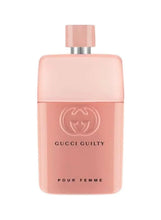 Gucci Guilty Love Edition eau de parfum bottle, pink glass with metal cap