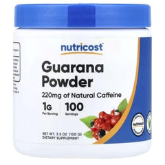 مسحوق الغوارانا من Nutricost، 100 جم (3.5 أونصة) - مكمل غذائي طبيعي للطاقة ومصدر للكافيين