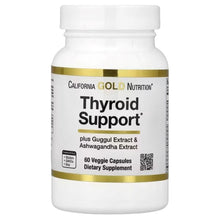 California Gold Nutrition Thyroid Support supplement bottle with 60 veggie capsules