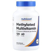 Nutricost methylated multivitamin bottle with blue cap and front label