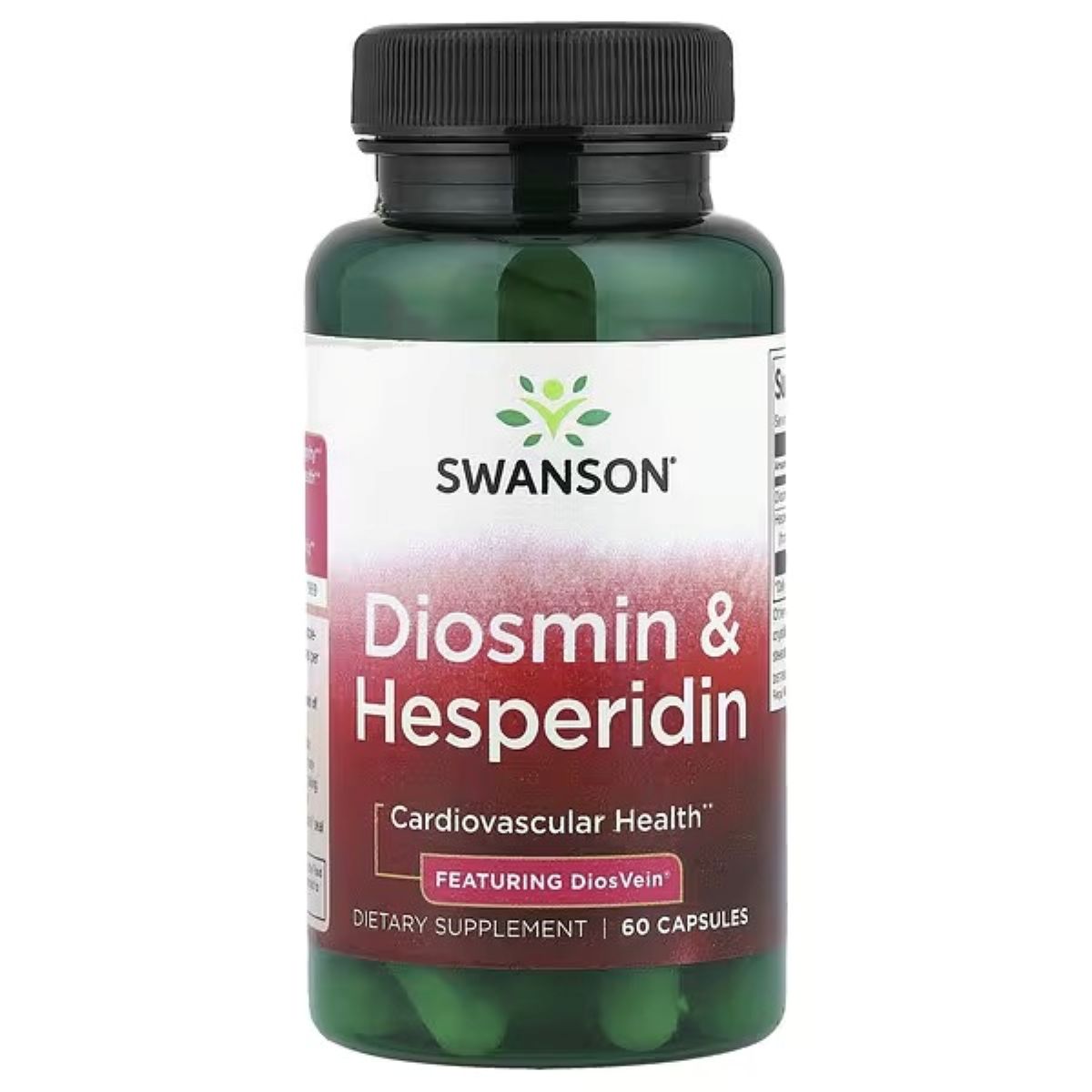 Swanson Vitamins Diosmin & Hesperidin – Citrus Bioflavonoid Complex for Vein & Circulatory Support, 60 Capsules