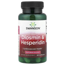 Swanson Diosmin & Hesperidin supplement bottle, Cardiovascular Health, 60 capsules