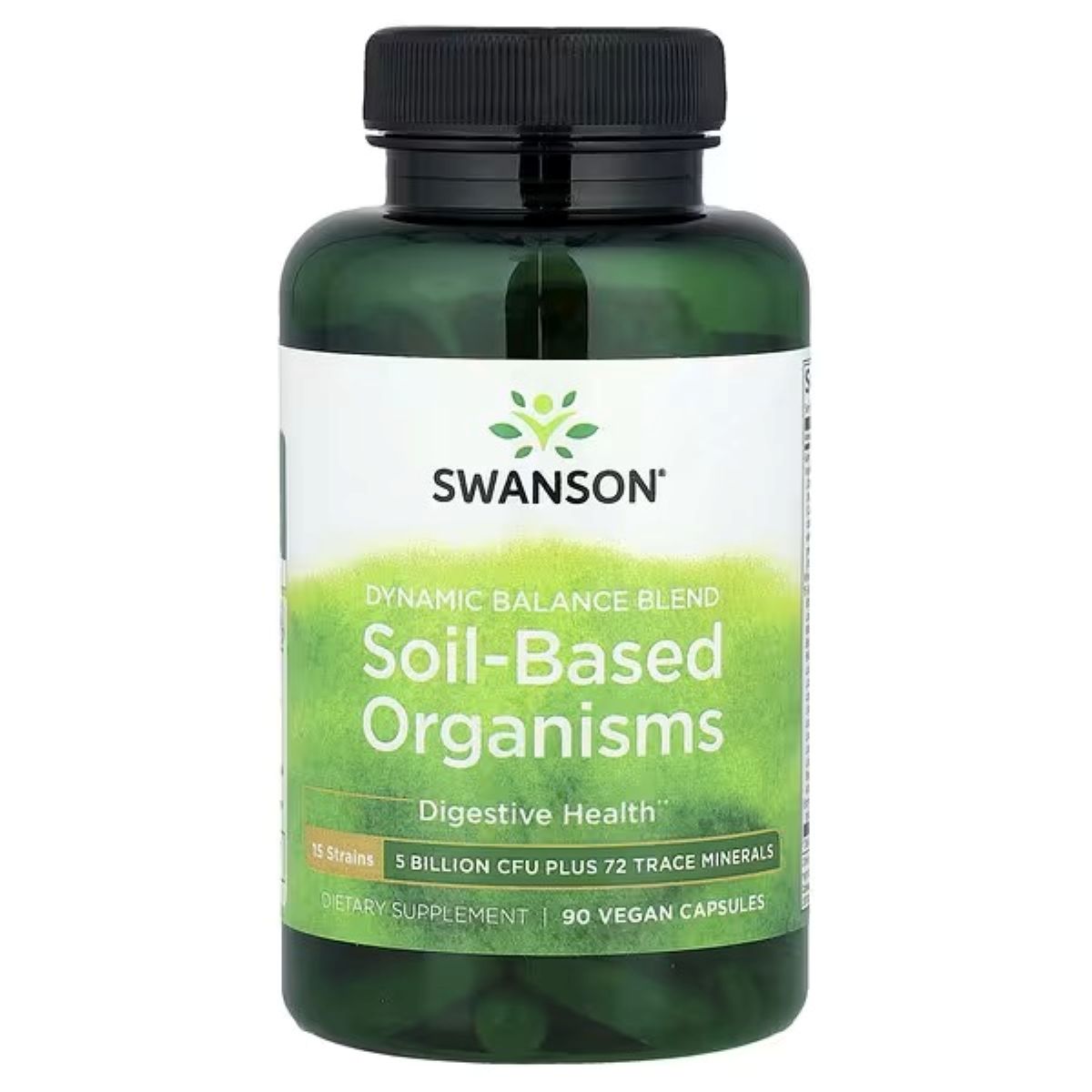 Swanson Vitamins Soil-Based Organisms – 90 Vegan Capsules | Probiotic Supplement for Digestive & Gut Health Support
